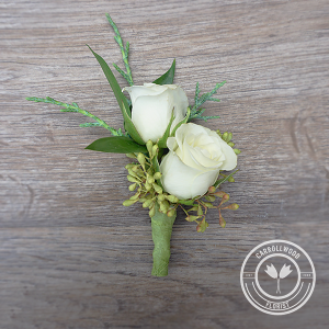 Double Spray Rose Boutonniere