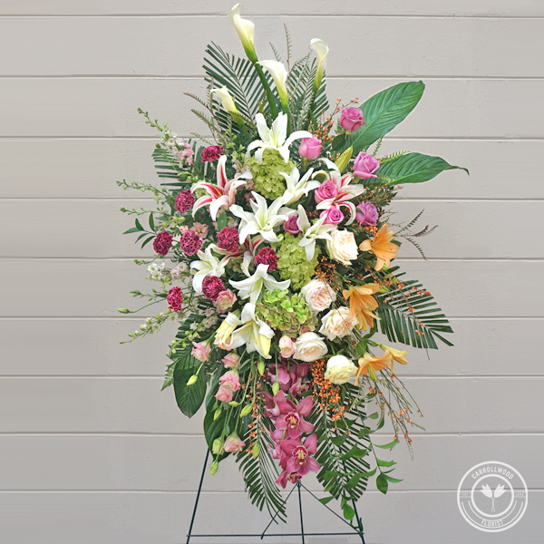Elegant Tribute Standing Spray Carrollwood Florist