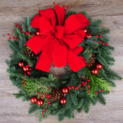Decorated Holiday Wreath